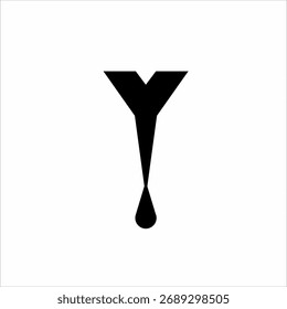 Initial letter Y logo design with a drop concept.