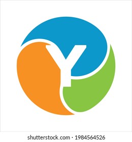 Initial letter Y logo designs. Letter Y Colorful vector logo design template