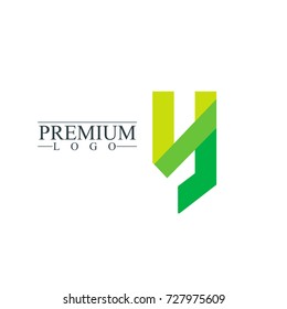 Initial Letter Y Logo Icon Design Template Elements. Material design logo