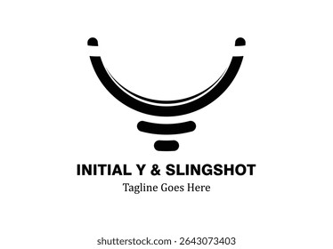 Initial letter Y logo with a slingshot shape