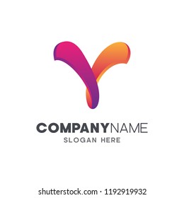 initial letter Y logo template, letter Y logo design, corporate identity ready for use