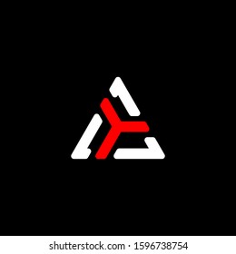 Initial letter Y logo template with rounded triangle icon illustration in flat design monogram symbol