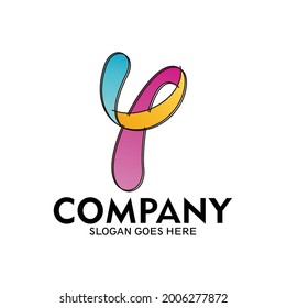 Initial letter Y logo template, Creative logo design