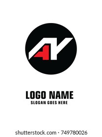 Initial letter A & Y logo template vector [Converted]