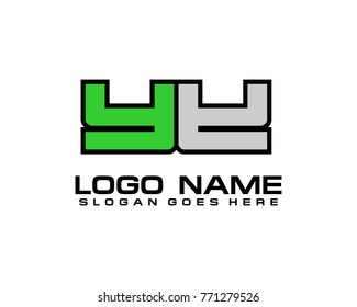 Initial letter Y & Y logo template vector