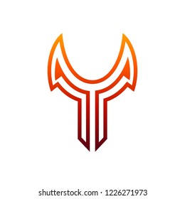 initial letter Y logo with two up arrow in a line concept