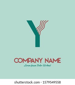 Initial letter Y logo vector design template. Initial Y minimalist logo template vector