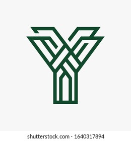 initial letter y logo vector designs