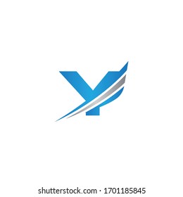 initial letter y logo wing etno modern