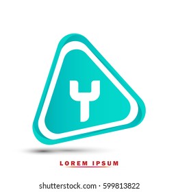 Initial letter Y. Modern concept and elegant typographic . Gradient blue