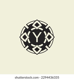 Initial letter Y ornamental circle Uniting Artistic Flair with Modern Simplicity