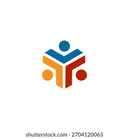Letra inicial y pessoas logotipo design. estilo de vida de jovens abstratos com símbolo ícone de símbolo feliz design para vida saudável elemento de design