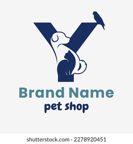 Initial Letter Y Pets Logo Design