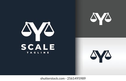 initial letter Y scale logo