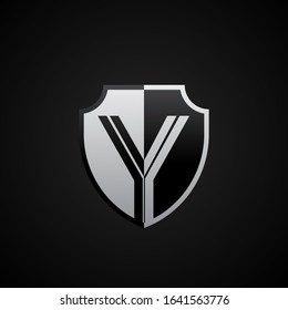 Initial letter Y in the shield, Letter Y Shield Icon