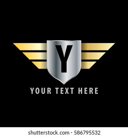 Initial Letter Y Shield Icon Design Logo Template