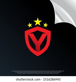 initial letter Y sport emblem icon, modern template logo design