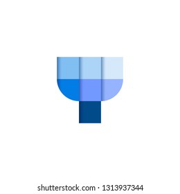 Initial Letter Y Square Pixel Logo Design Inspiration in Blue Gradient Color for Media, Technology Brand Identity.