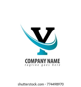 Initial Letter Y Swoosh Logo