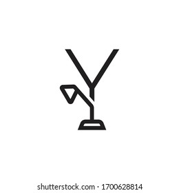 initial letter y table lamp logo