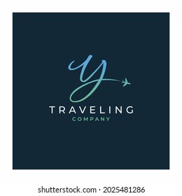 Initial Letter Y Travel Logo Design