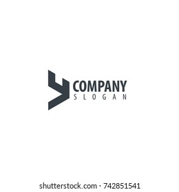 Initial Letter Y Triangle Design Logo Concept