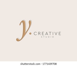 initial letter y watermark logo design