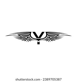 Initial letter Y wings logo