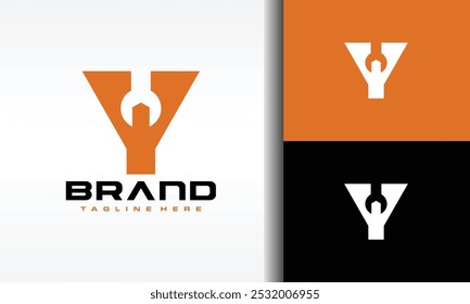 initial letter Y wrench logo