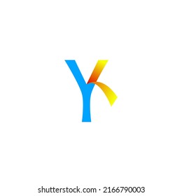 initial letter y yk logo vector design