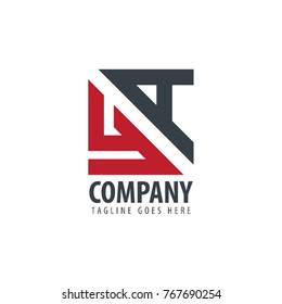 Initial Letter YA Design Logo