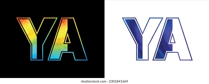 Initial letter YA logo Icon vector design template. Premium luxurious logotype for corporate business identity