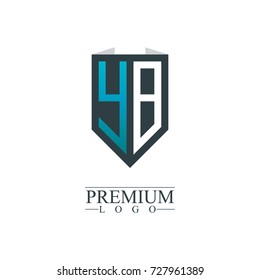 Initial Letter YB Company Design Logo Template