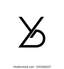 Initial letter YB, premium logo template design, logo for branding
