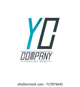 Initial Letter YC Design Logo Template