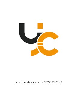 Initial letter YC lowercase logo design template