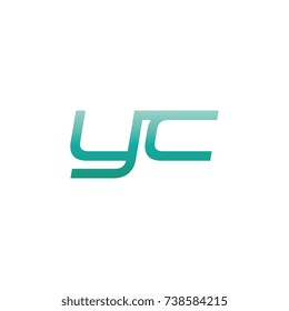 initial letter yc thin logo design