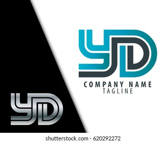Initial Letter YD Linked Design Logo