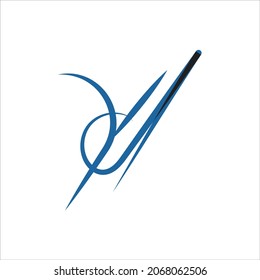 Initial letter YD logo design