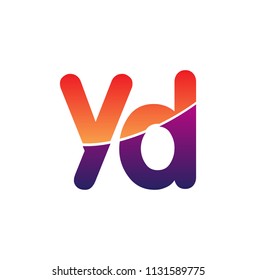 Initial Letter YD Logo Lowercase, colorful logotype Modern and Simple Logo Design.