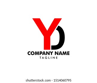 Initial Letter YD Logo Template Design