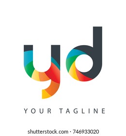 Initial Letter YD Rounded Design Logo