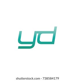 initial letter yd thin logo design