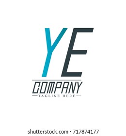 Initial Letter YE Design Logo Template