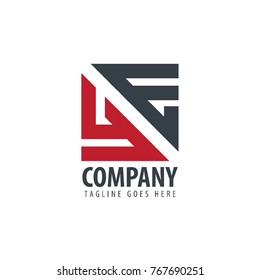 Initial Letter YE Design Logo