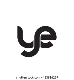 initial letter ye linked round lowercase monogram logo black