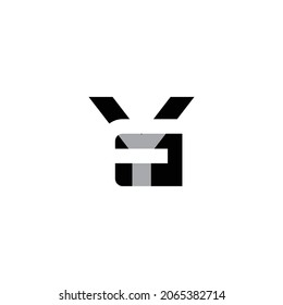 Diseño del logotipo YE de la letra inicial