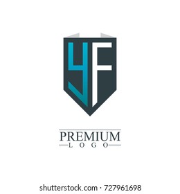 Initial Letter YF Company Design Logo Template