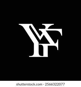 Initial letter YF logo design 