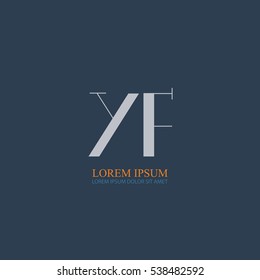initial letter Yf logo design for company identity